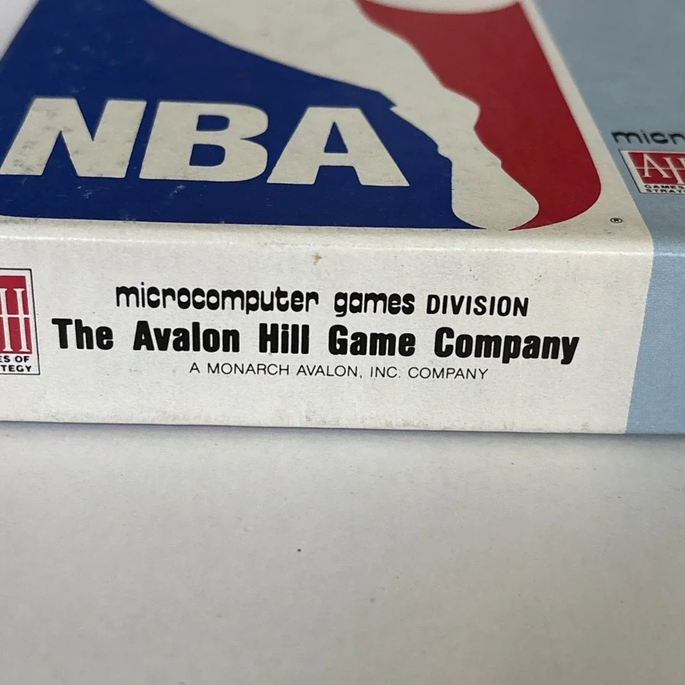 Commodore 64/128 NBA Basketball Game Disk Untested With Box And Disk Avalon Hill